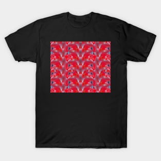 Cherry Red Aesthetic Repeating Abstract Pattern T-Shirt